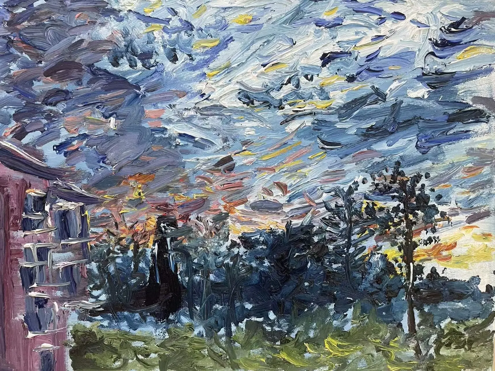 Landscape, oil on canvas