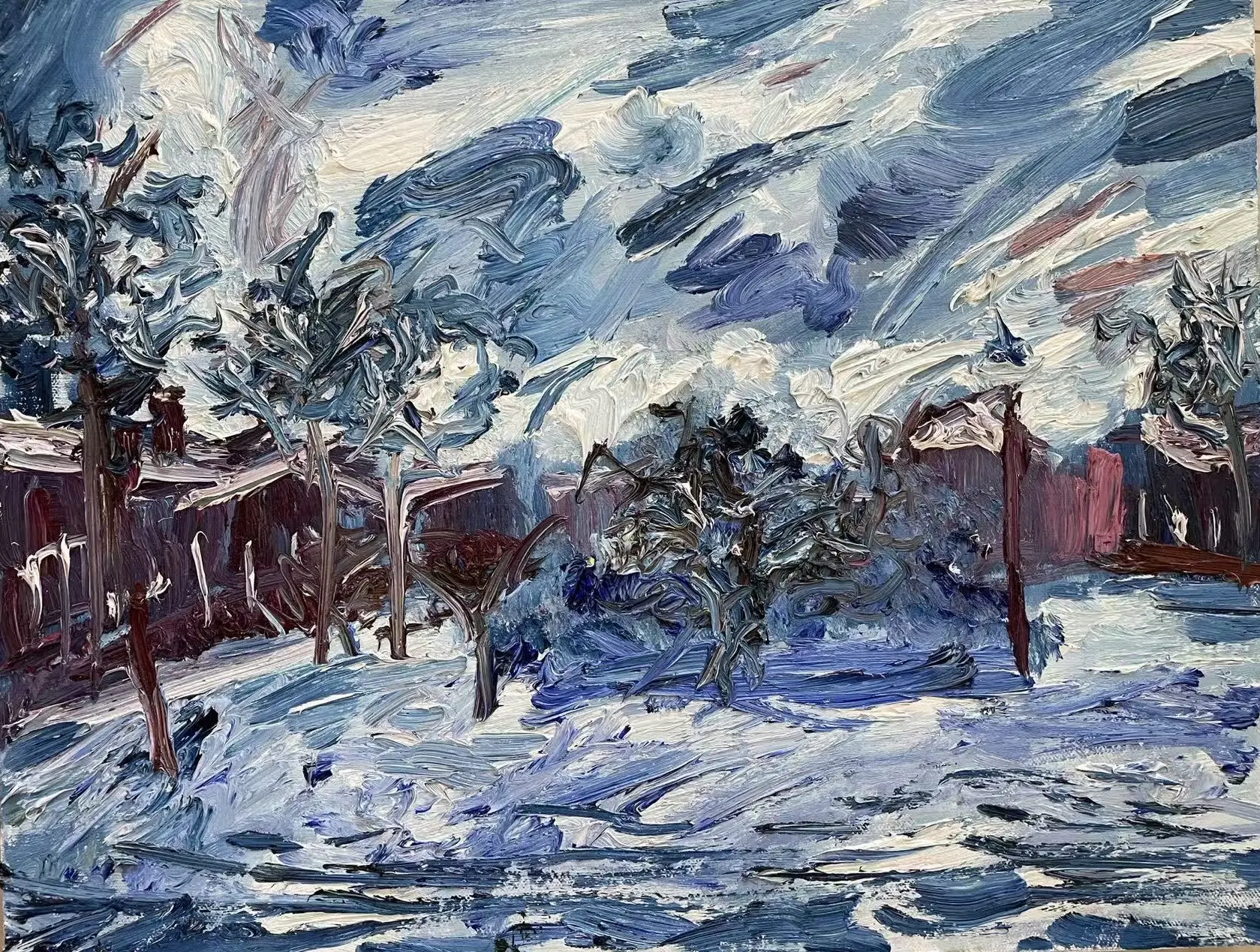 Landscape, oil on canvas