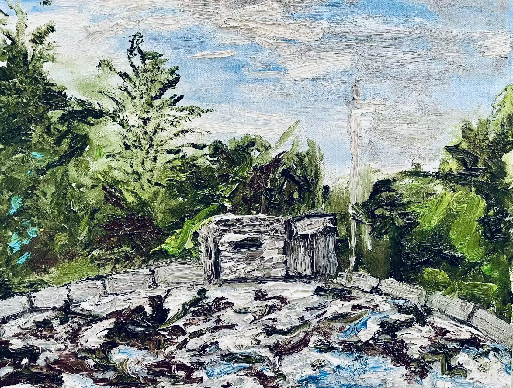 Landscape, oil on canvas